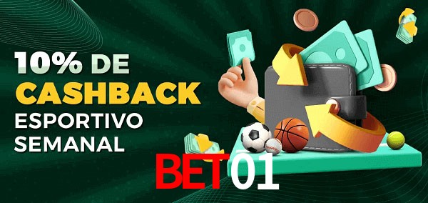 10% de bônus de cashback na Bet01
